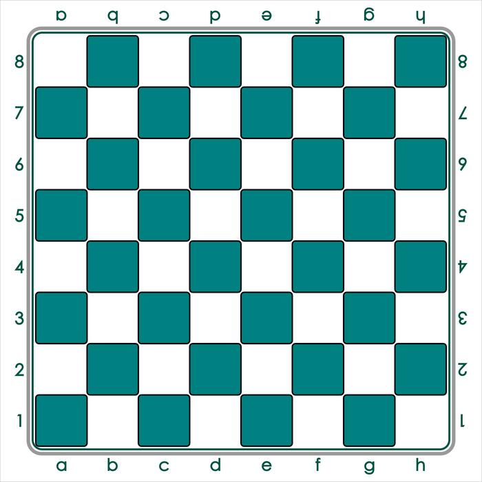 green white chess board drawing