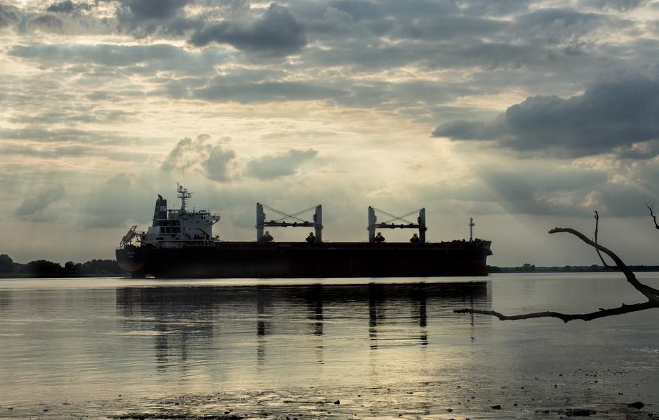 Ship Sunset Evening