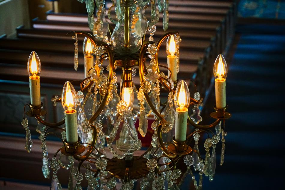 Crown Chandelier Church Old Middle