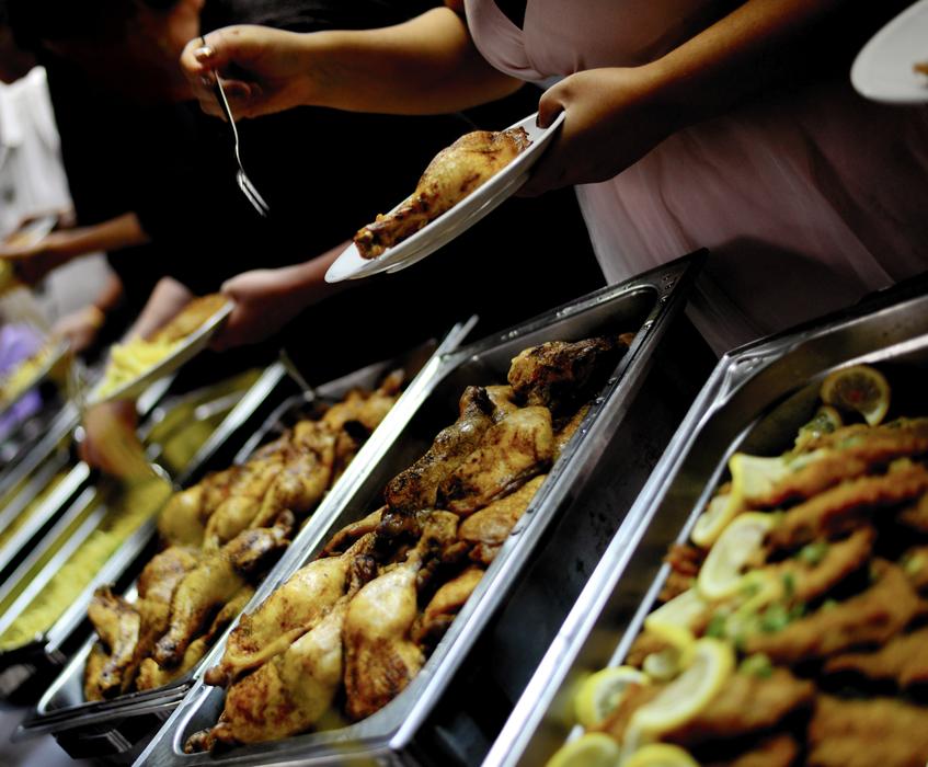 food distribution in the cafeteria