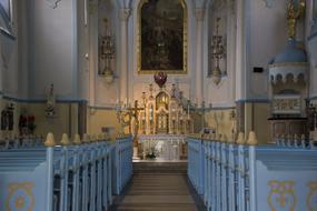 church altar people view