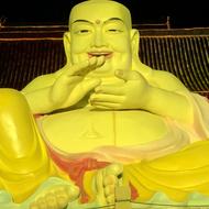 buddha yellow sculpture