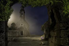 the old castle in the leaves of stone