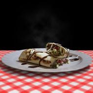 fried burrito on a plate