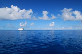 Cruise Ship Blue Sea