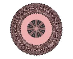 design circular aztec symbol