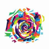 colored rose design
