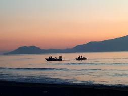 Barche Mare Tramonto