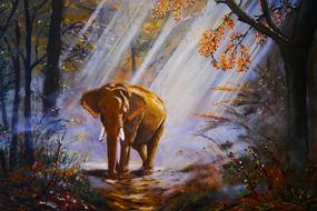 elephant animal mammal pachyderm