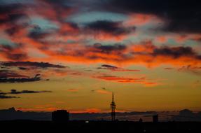 Sunset Strommast Energy