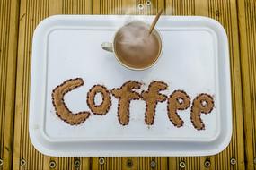 Breakfast with hot delicious coffee