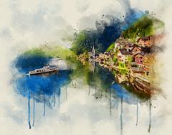 hallstatt austria bergsee lake
