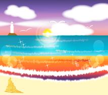 ocean background sea palm trees