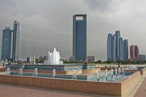 U A E Abu Dhabi Skyscrapers cityscape