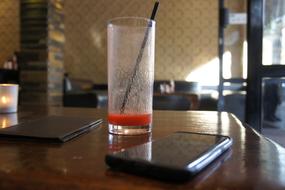empty glass on the table