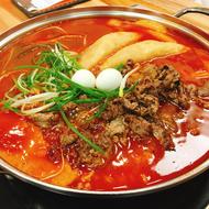 Korean soup with meat and vegetables