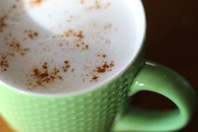 hot delicious cappuccino in a mug