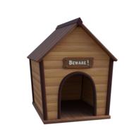 dog house sign beware wooden door