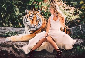 tiger girl nature view