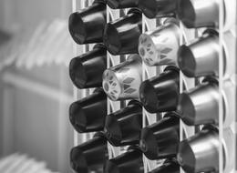 coffee pods in the wall
