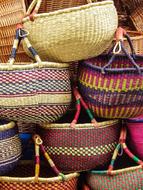 Woven Market Baskets decoration