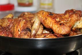 Chicken wings fried in soy sauce