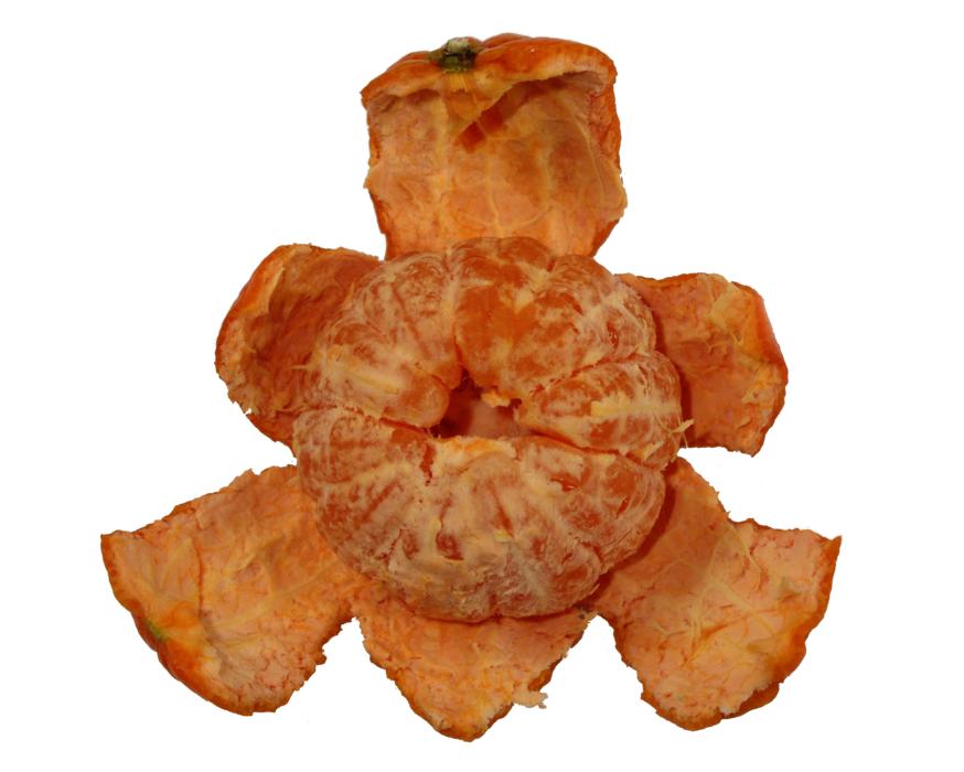 sweet delicious tangerine peeled