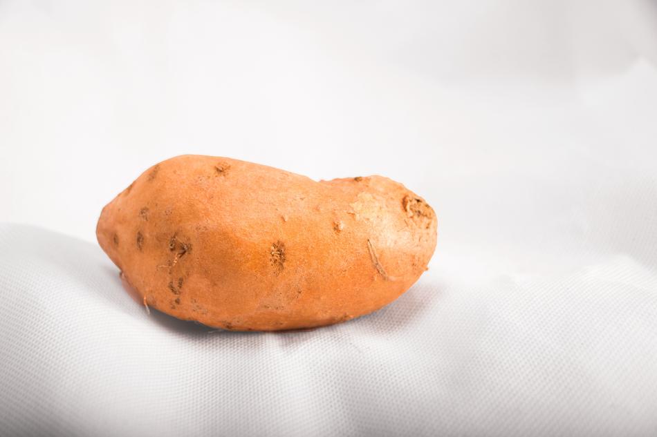 fresh potatoes on a white background