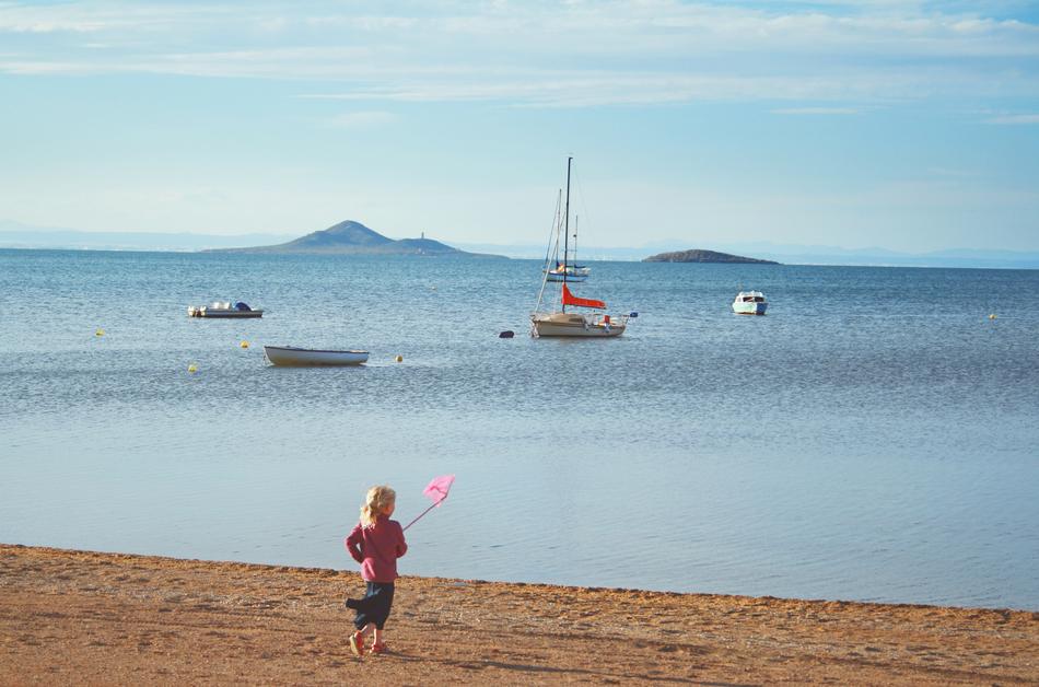 Small girl on Sea Beach