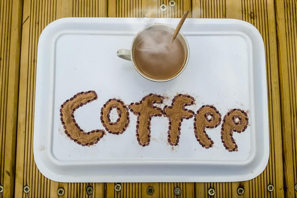 Breakfast with hot delicious coffee