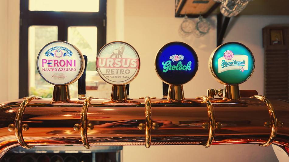 colored beer dispenser