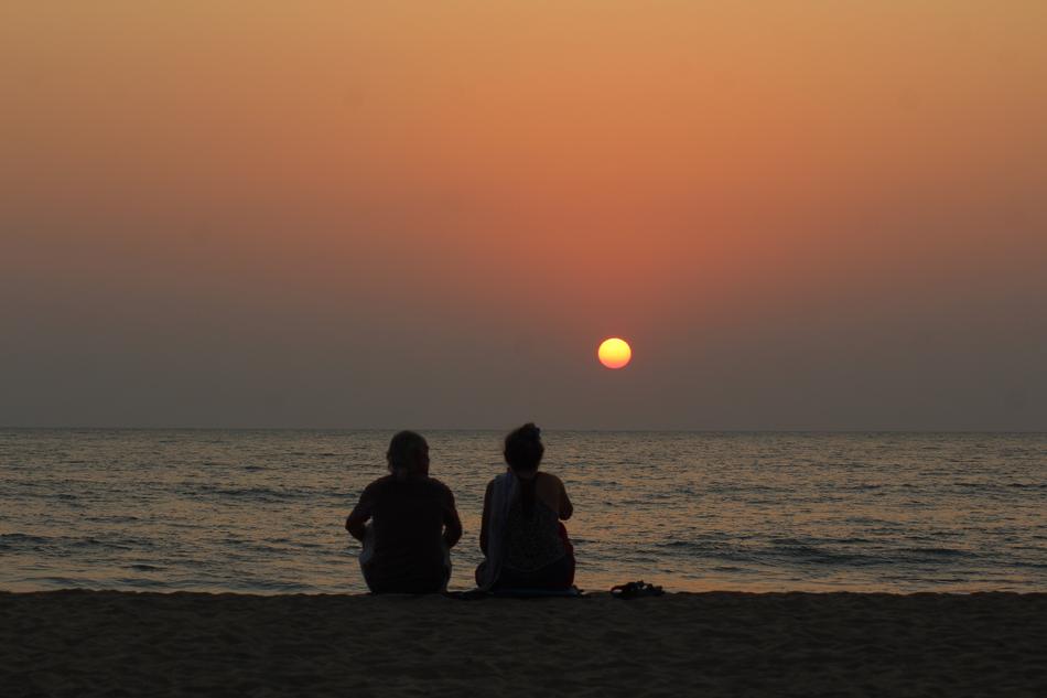 Silhouette Old Age Sunset