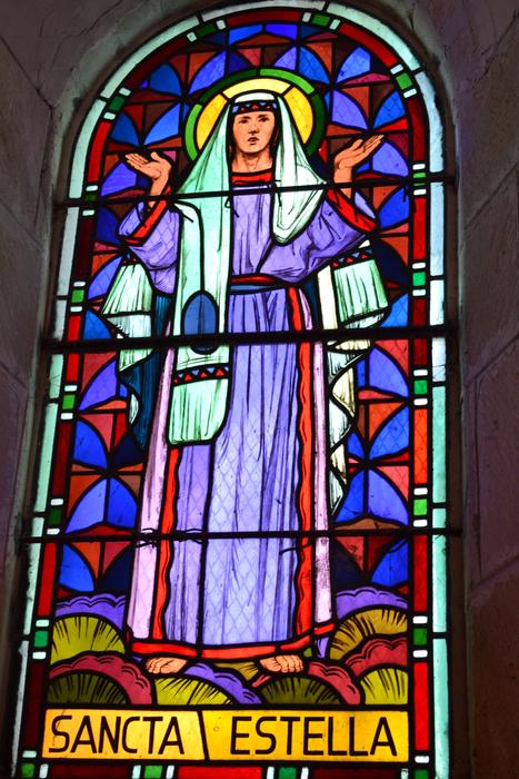 girl colored glass window