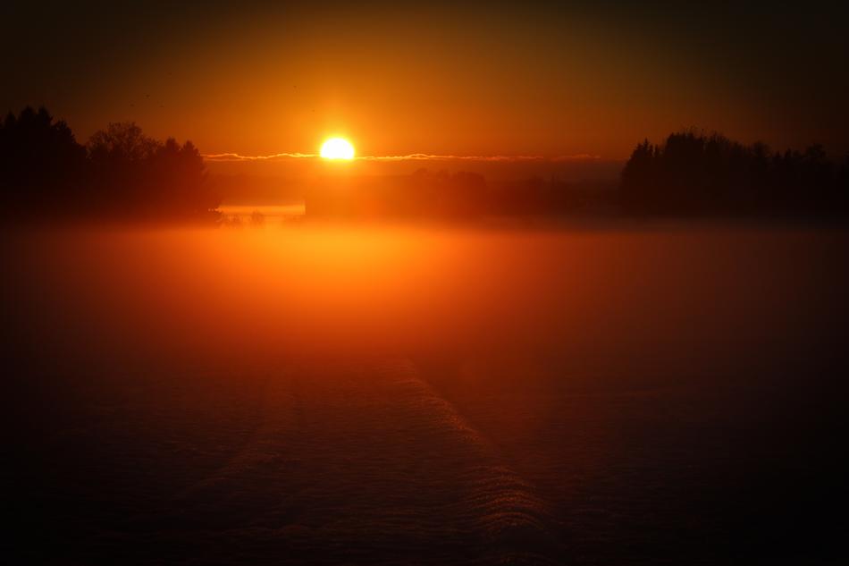 Solar Sunset Winter