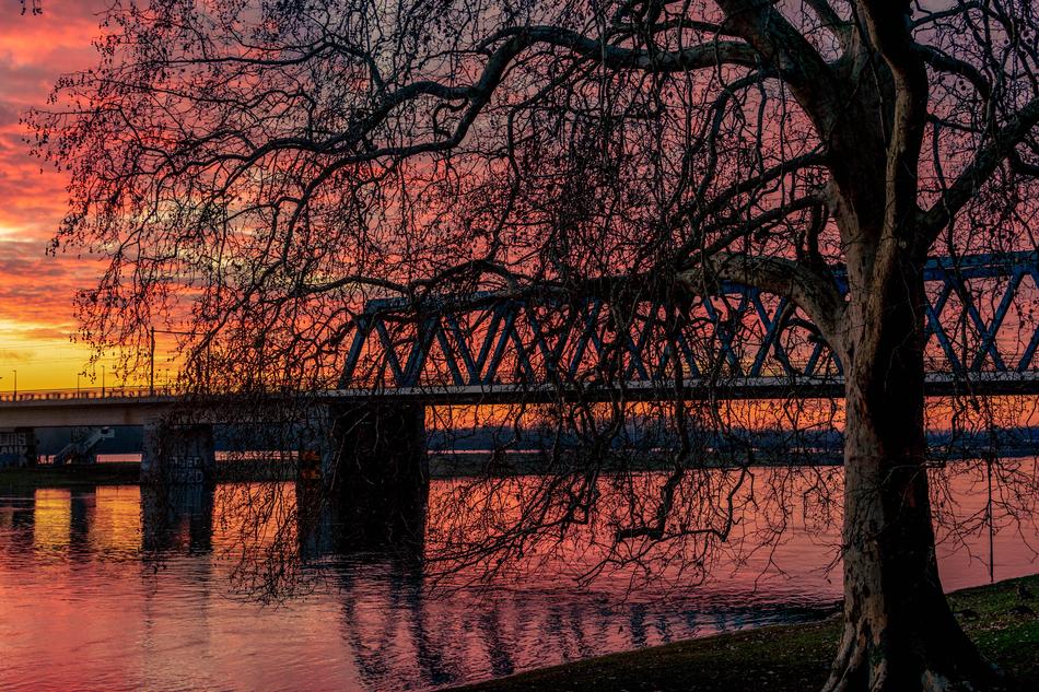 Sunset River Landscape