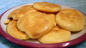 hot delicious bread in a plate