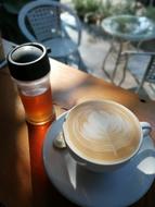 sweet delicious coffee on the table