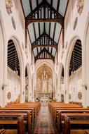 church inside view of the bench