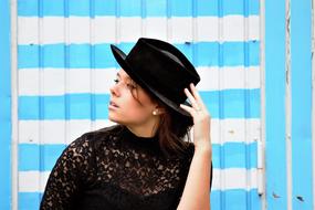 Girl Model dressed in black