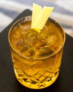 refreshing alcoholic beverage with ice