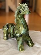 Horse Art Deco Green