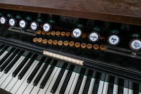 Liebmann Organ keys instrument