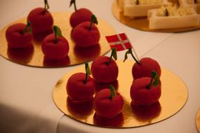 Colorful sweet baked goods on a plate
