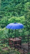 beautiful terrace with an umbrella