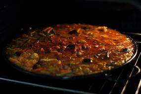 hot dish in the oven