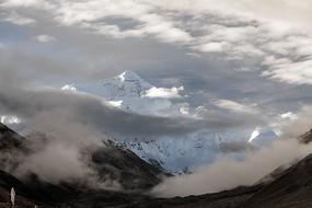 clouds sky mountain view