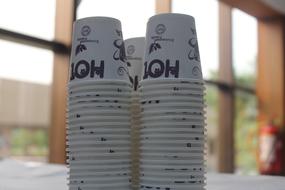 cardboard cups stack