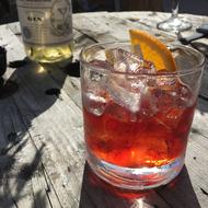 cold drink with lemon and ice