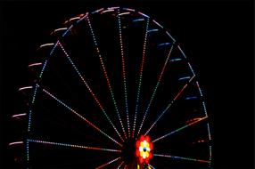 Ferris Wheel Night Photograph