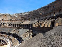 ruined old stadium